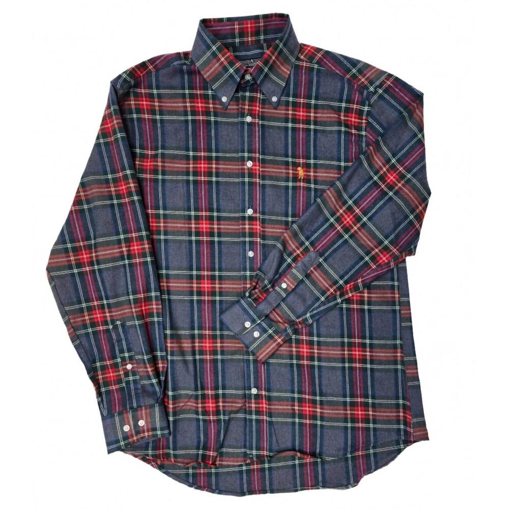 NEW SOUTHERN CASANOVA men's long sleeve button down shirt in archery plaid